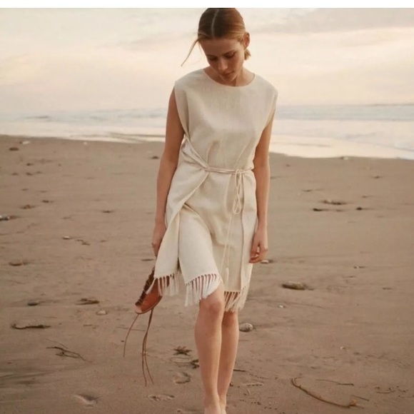 silk noil dress